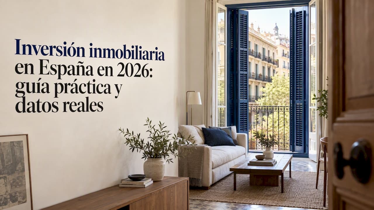 Inversión inmobiliaria en España en 2026: guía práctica y datos reales