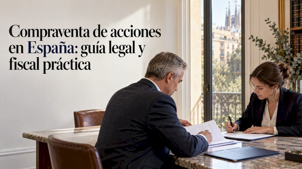 Compraventa de acciones en España: guía legal y fiscal práctica