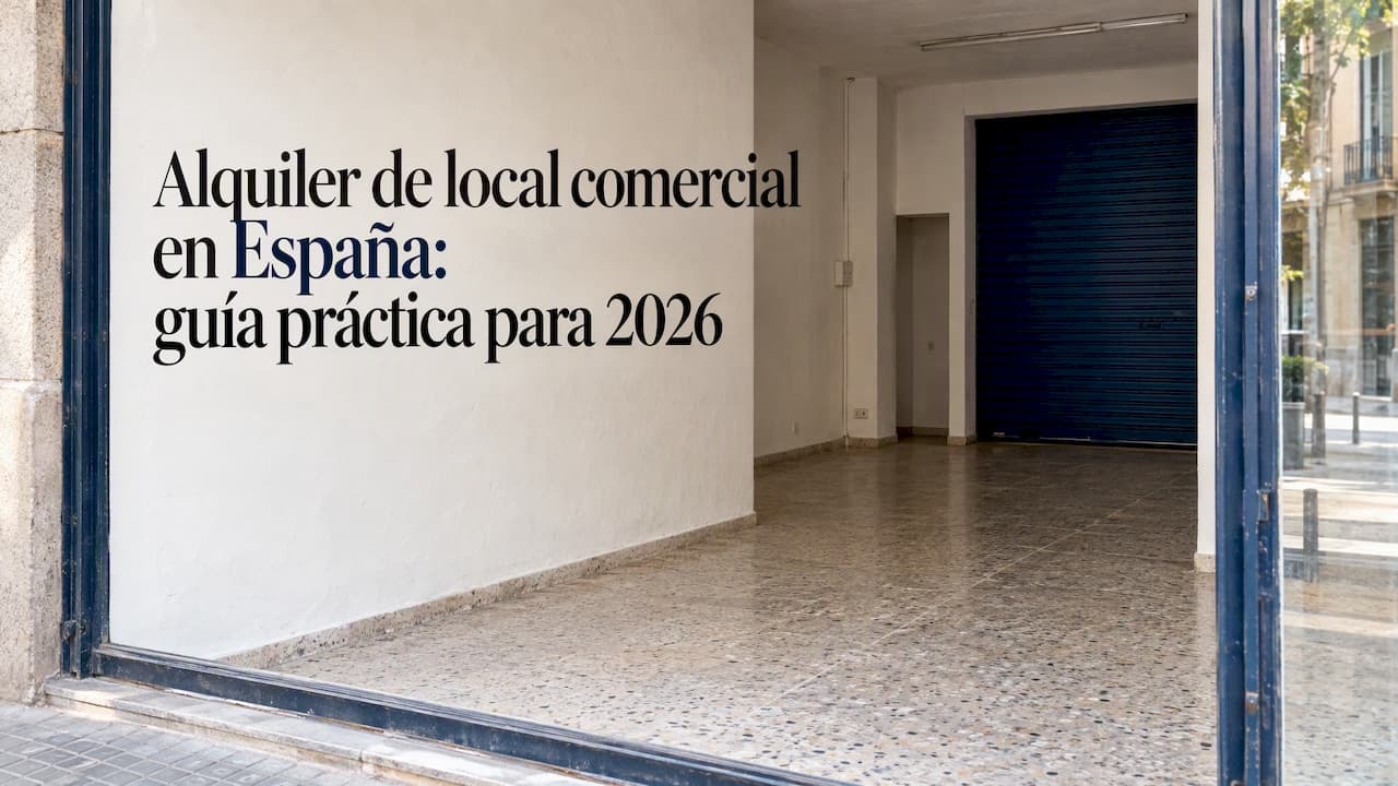 Alquiler de local comercial en España: guía práctica para 2026
